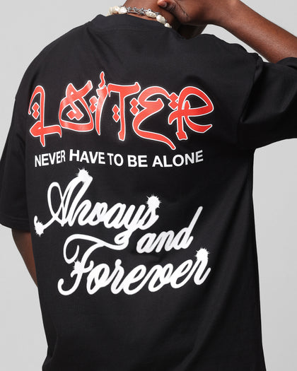 Loiter Always And Forever T-Shirt Black