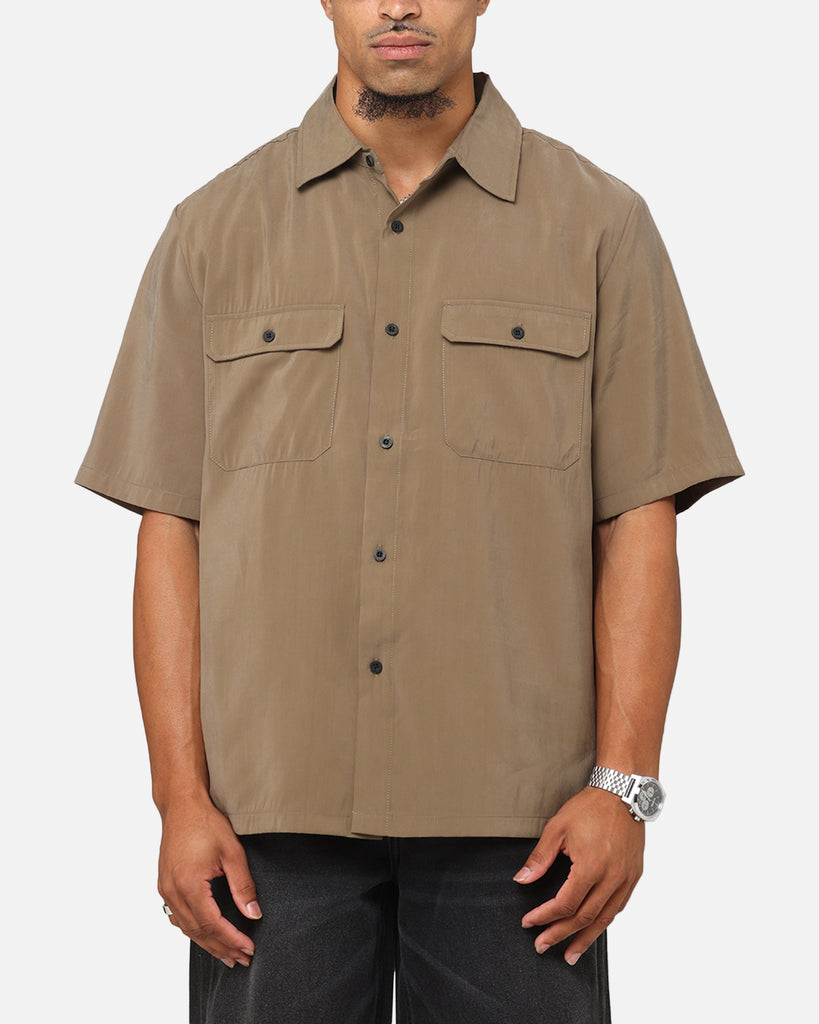 Saint Morta Cargo Button Up Shirt Khaki Green | Culture Kings