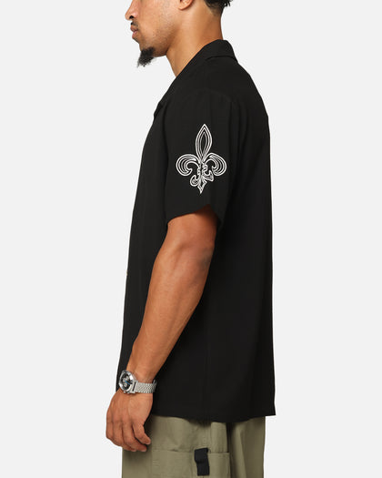 XXIII Fleur Linen Button Up Shirt Black