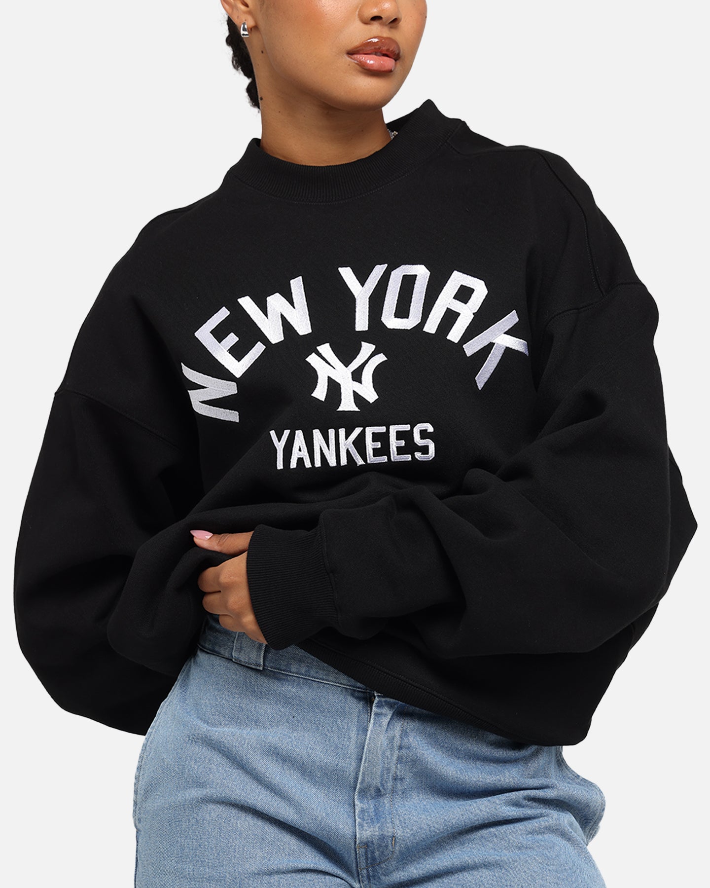 Majestic Athletic New York Yankees Arch Boxy Crewneck Black