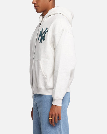 Majestic Athletic New York Yankees Arch FZ Boxy Hoodie White Marle