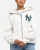 Majestic Athletic New York Yankees Arch FZ Boxy Hoodie White Marle