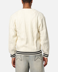Majestic Athletic New York Yankees Boxy Cardigan Vintage White
