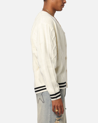 Majestic Athletic New York Yankees Boxy Cardigan Vintage White