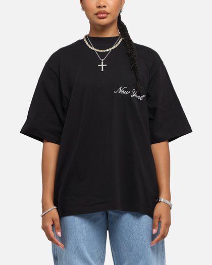 Majestic Athletic New York Yankees Script Boxy T-Shirt Black