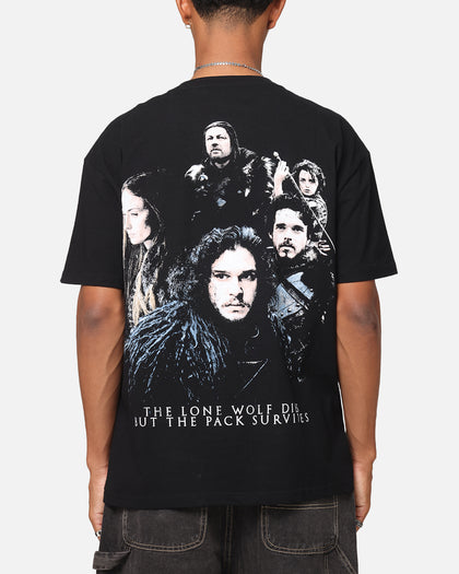 Goat Crew X Game Of Thrones Jon Snow Vintage T-Shirt Black Acidwash