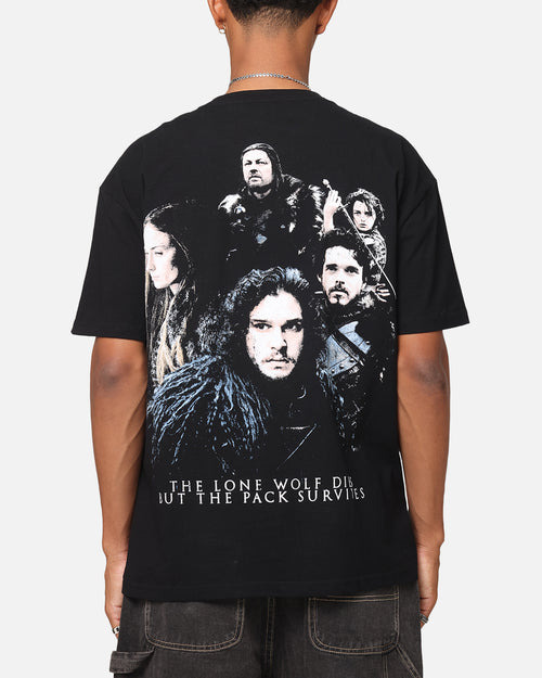 Goat Crew X Game Of Thrones Jon Snow Vintage T-Shirt Black Acidwash