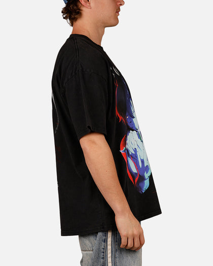 Goat Crew X Solo Leveling Solo Leveling Vintage T-Shirt Black Acidwash