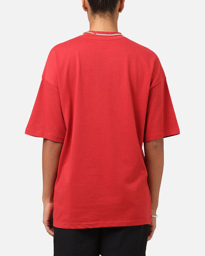 Carre Rosebud Mock Neck T-Shirt Red