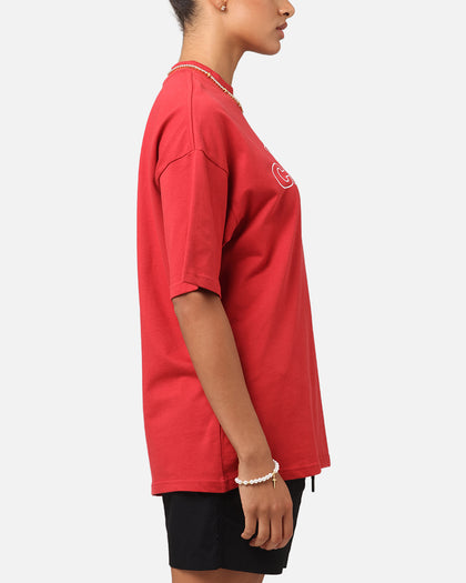 Carre Rosebud Mock Neck T-Shirt Red