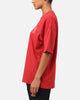 Carre Rosebud Mock Neck T-Shirt Red