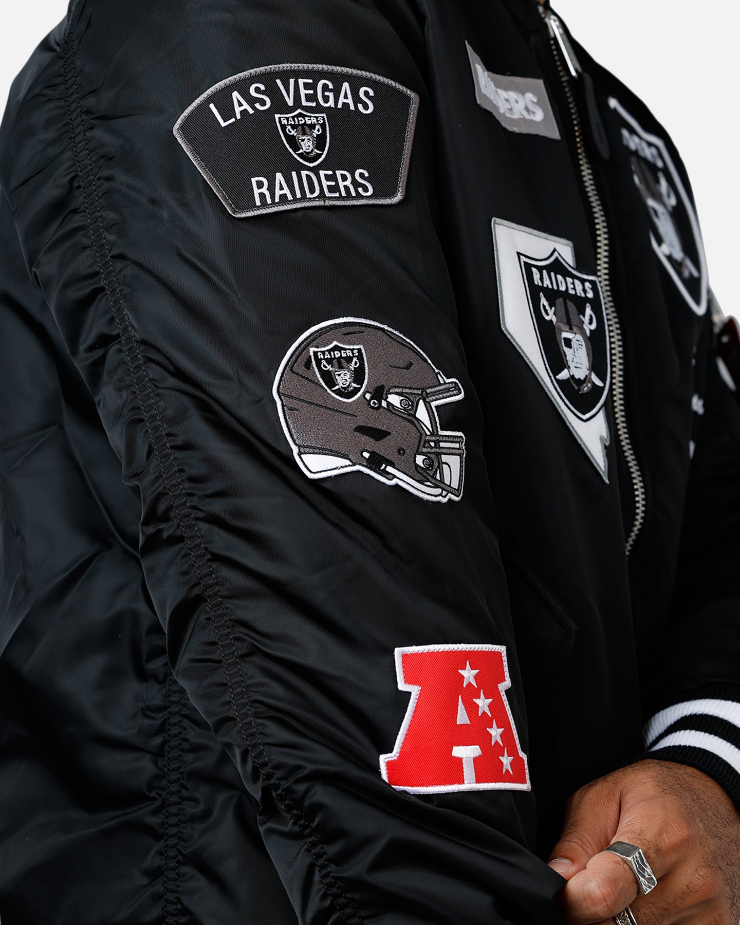 New Era X Alpha Series X NFL Las Vegas Raiders MA-1 Bomber Jacket