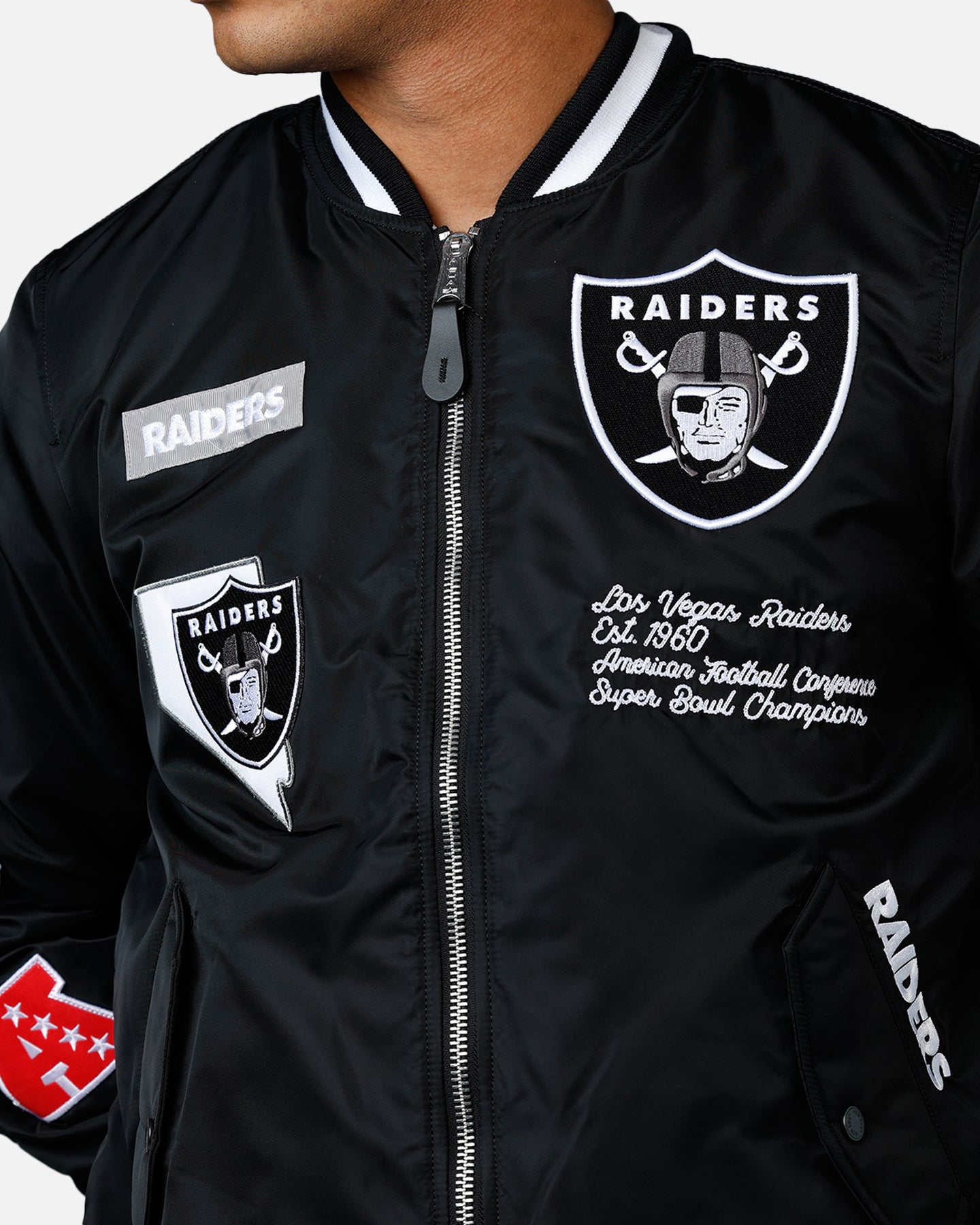 New Era X Alpha Series X NFL Las Vegas Raiders MA-1 Bomber Jacket