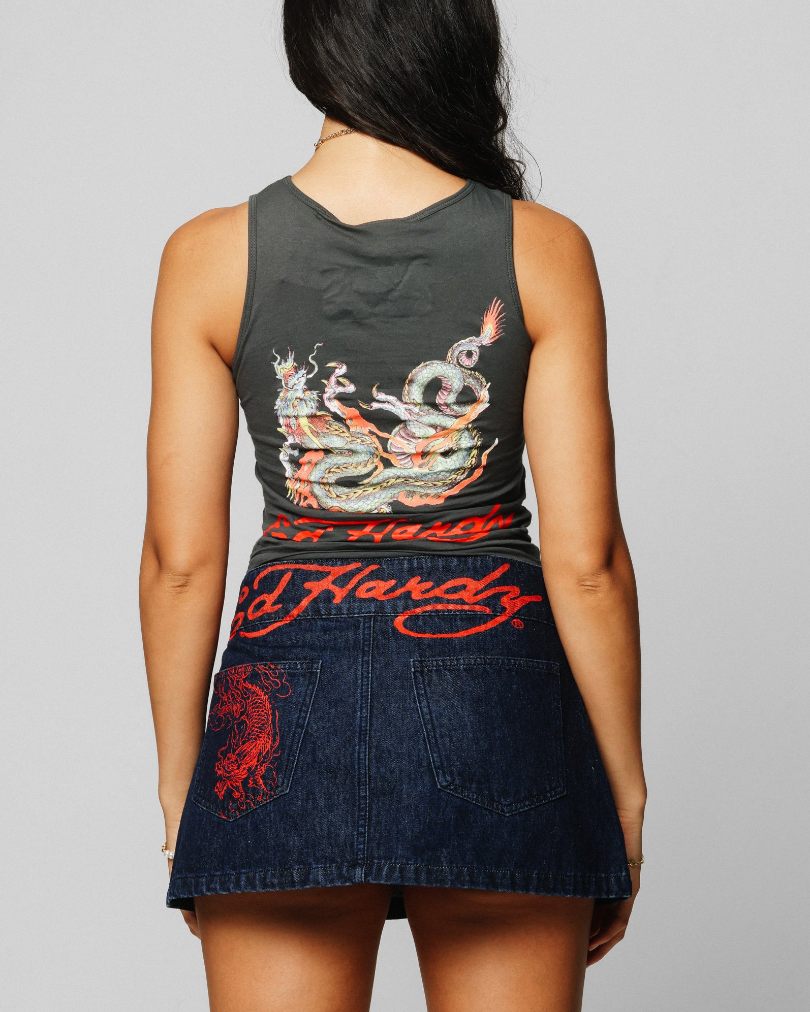 Ed Hardy Women's Ripped Dragon Tank Black | Culture Kings