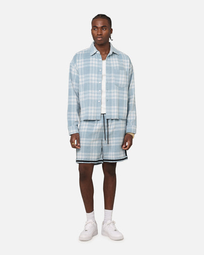 XXIII Plaid Long Sleeve Overshirt Blue