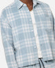 XXIII Plaid Long Sleeve Overshirt Blue