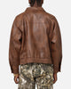 XXIII Vegan Leather Flight Jacket Brown