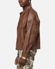 XXIII Vegan Leather Flight Jacket Brown