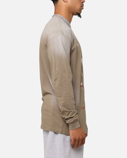 Tupac 2Pac Hem Vintage Long Sleeve T-Shirt Brown