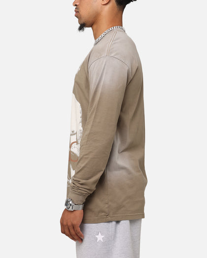 Tupac 2Pac Hem Vintage Long Sleeve T-Shirt Brown