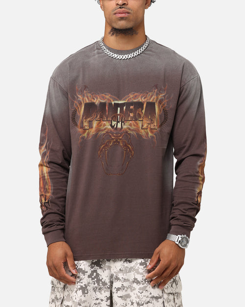 Pantera Pantera Vintage Long Sleeve T-Shirt Dark Brown