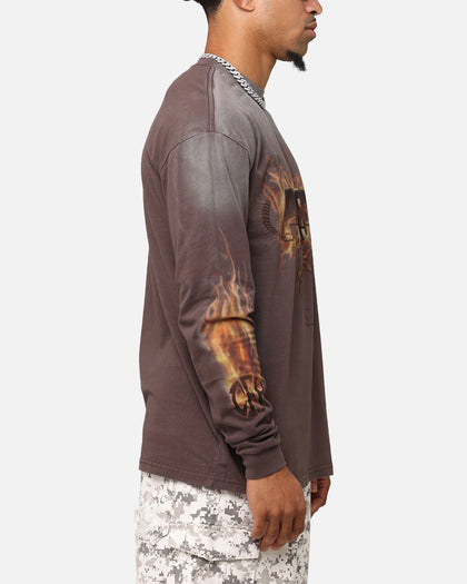 Pantera Pantera Vintage Long Sleeve T-Shirt Dark Brown