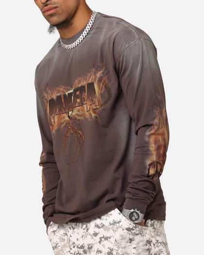 Pantera Pantera Vintage Long Sleeve T-Shirt Dark Brown