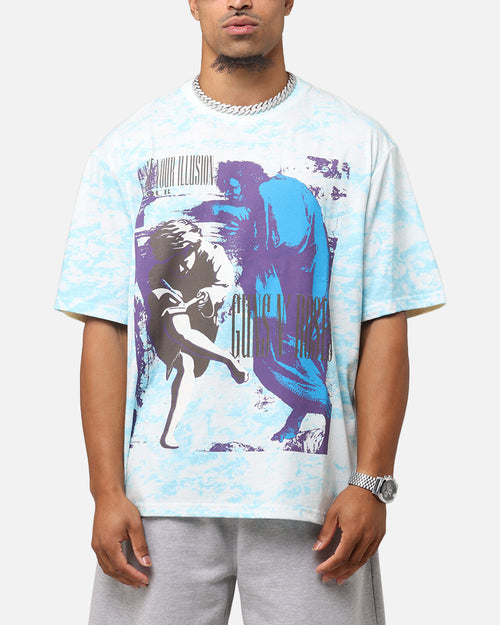 Guns N Roses Roses All Over T-Shirt Washed White