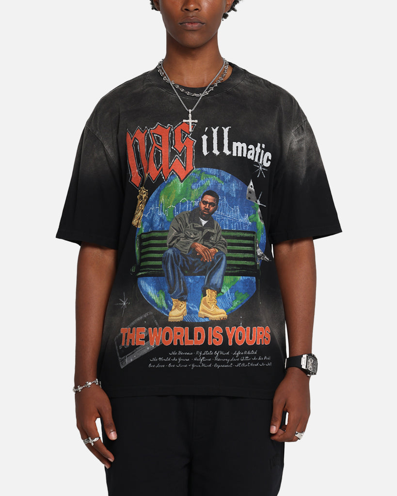 Nas The World Is Yours T-Shirt Washed Black | Culture Kings