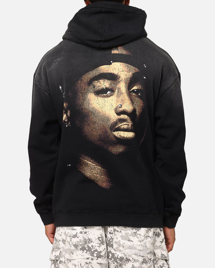 Tupac Super Fade Hoodie Washed Black Culture Kings