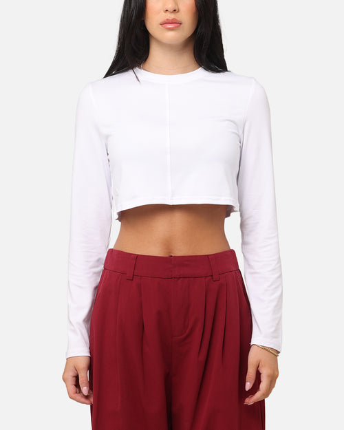 XXIII Women's Serene Long Sleeve Crop T-Shirt White