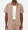 XXIII Checker Board Button Up Shirt Tan
