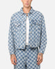 XXIII Checker Board Trucker Jacket Blue