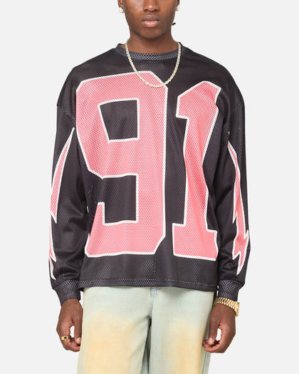Criminal Damage 91 Mesh Long Sleeve T-Shirt Caviar