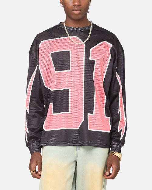 Criminal Damage 91 Mesh Long Sleeve T-Shirt Caviar