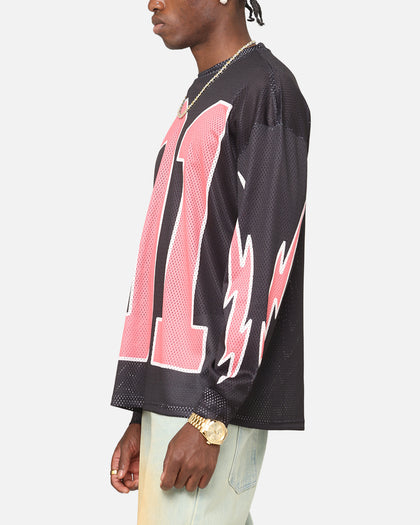 Criminal Damage 91 Mesh Long Sleeve T-Shirt Caviar