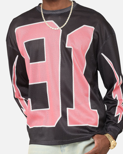 Criminal Damage 91 Mesh Long Sleeve T-Shirt Caviar