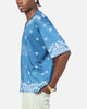 Criminal Damage Paisley Mesh Top Blue/White