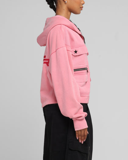 Loiter Women's Utility Cropped Hoodie Pink