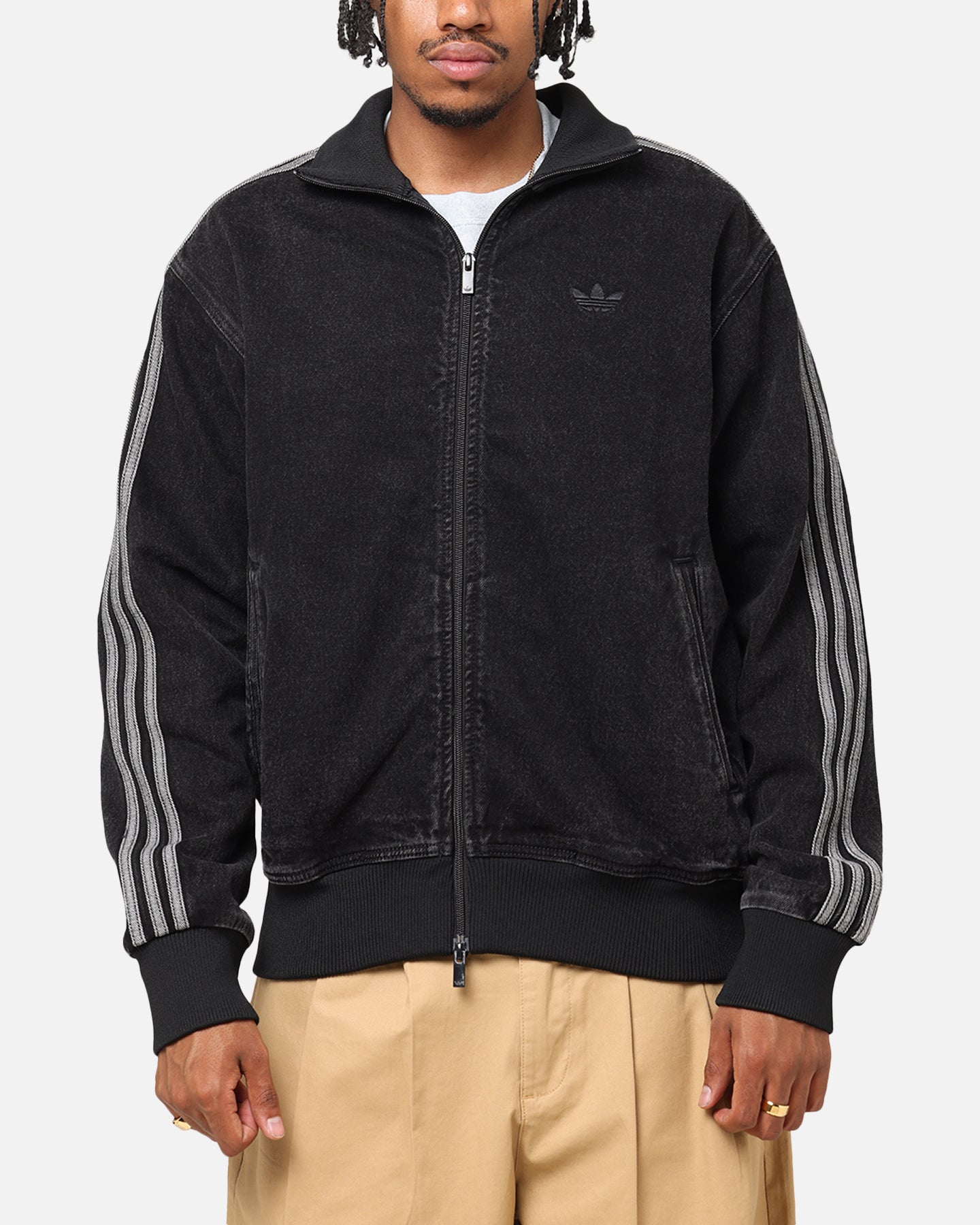 Adidas Adicolor Denim Firebird Track Jacket True Black | Culture Kings