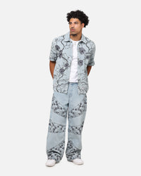 Saint Morta Poison Ivy Boxy Denim Shirt Mid Blue