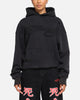 Ed Hardy Distressed Hoodie Washed Black