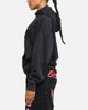 Ed Hardy Distressed Hoodie Washed Black
