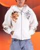 Ed Hardy Floral Zip Hoodie Off White