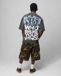 Loiter Angel Number Vintage T-Shirt Charcoal