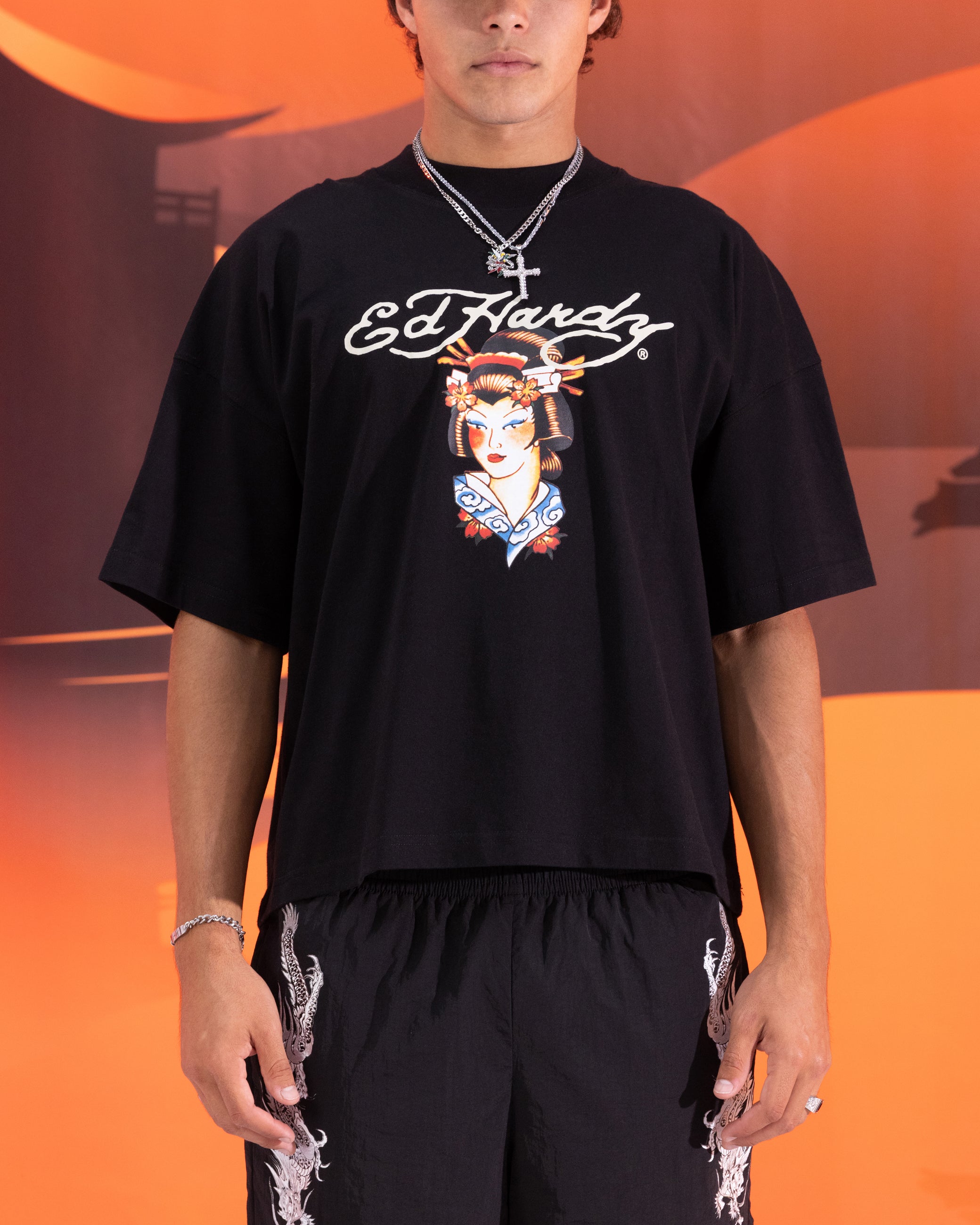 Ed Hardy tシャツ⭐︎ Ed Hardy Techno Oversized T-Shirt Vintage Wash | Culture Kings US