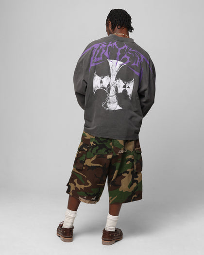 Loiter Angel Number Long Sleeve T-Shirt Charcoal