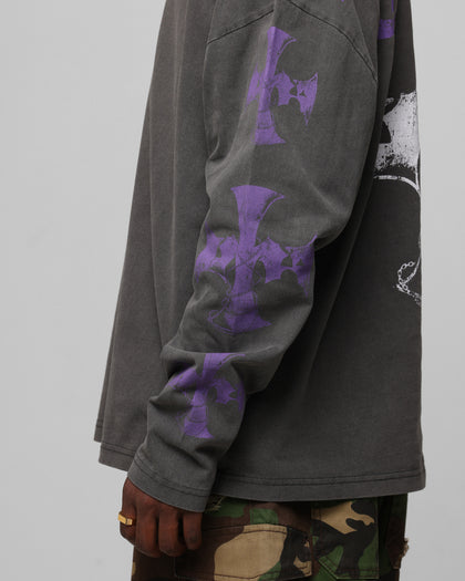 Loiter Angel Number Long Sleeve T-Shirt Charcoal