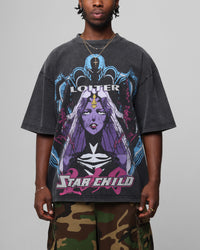 Loiter Midnight Widow Vintage T-Shirt Washed Black