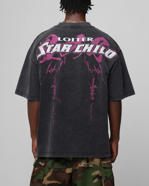 Loiter Midnight Widow Vintage T-Shirt Washed Black